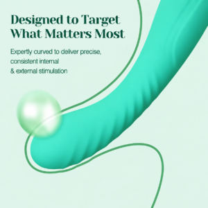 Mint Curved Textured Vibrator — product image 3