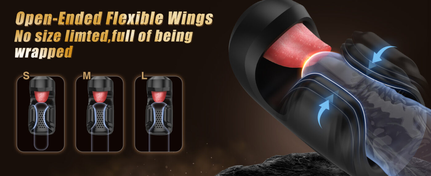 Triple-Action Open-Wing Stroker Scale And Function
