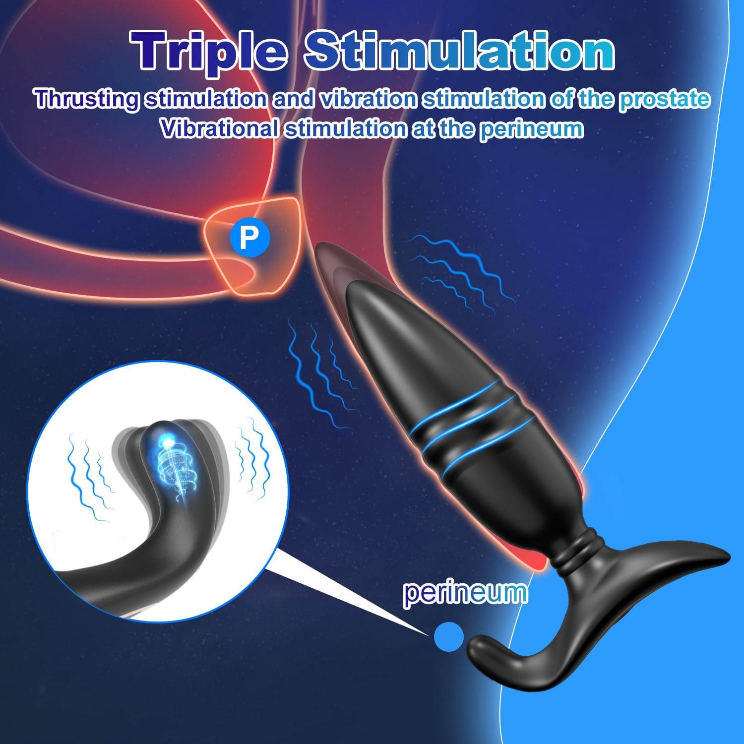 Dual-Wing Thrusting Prostate Massager with App and Remote Control — complete product view 3
