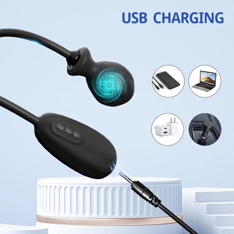 Four-Head Inflatable Vibrator Set Controls And Charging