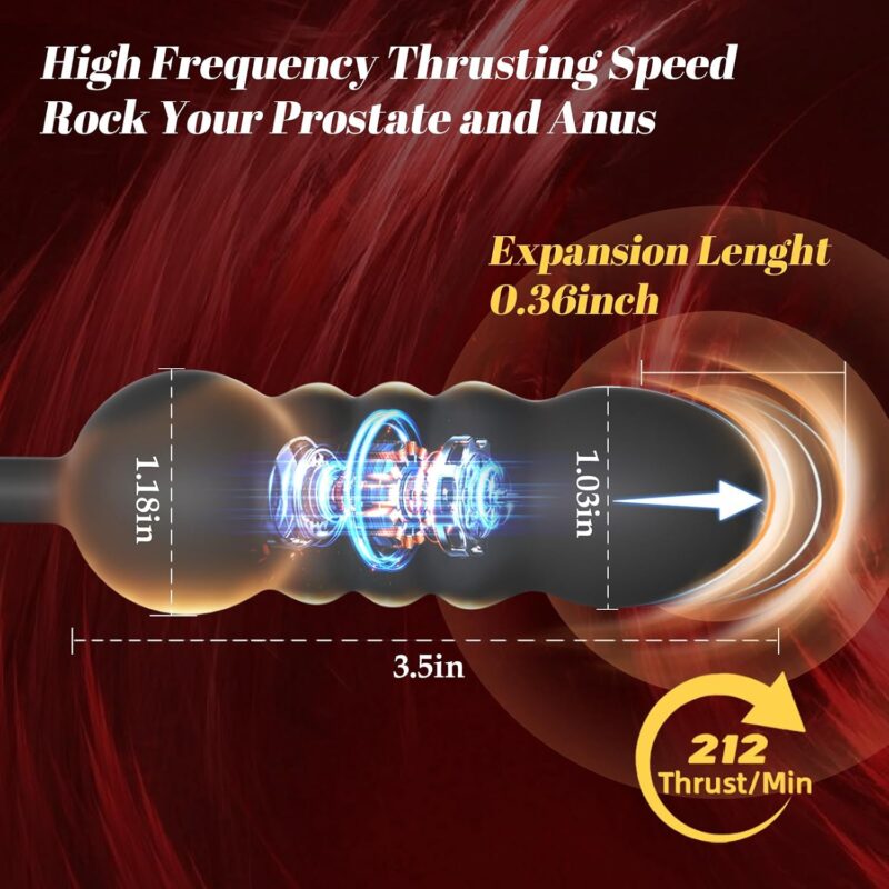 MXUXEN Thrusting Bead and Double-Ring Vibrator Controls And Charging