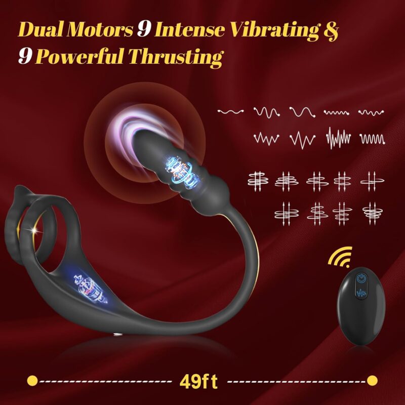 MXUXEN Thrusting Bead and Double-Ring Vibrator Private Gifting
