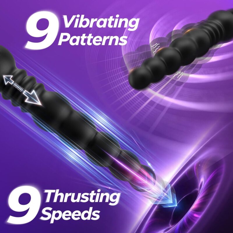SMAM Thrusting Anal Beads with Pull Ring Controls And Charging